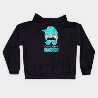 Dysautonomia  Messy Bun Dysautonomia Awareness Kids Hoodie